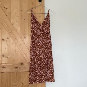 Dress Forum - Midi Dress - Rust Floral - Size Small